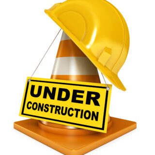 Helmet,For,Builder,Worker.,Traffic,Cones.,Under,Construction,Sign.,Icon